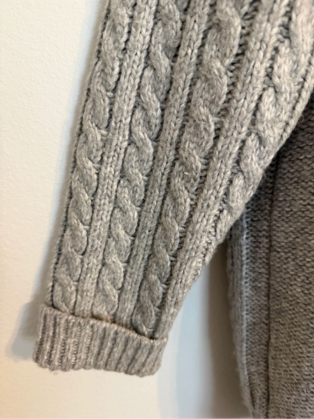 cupcakes & cashmere Light Gray Cable-Knit Bobble Cardigan with Pockets - Picture 4 of 7